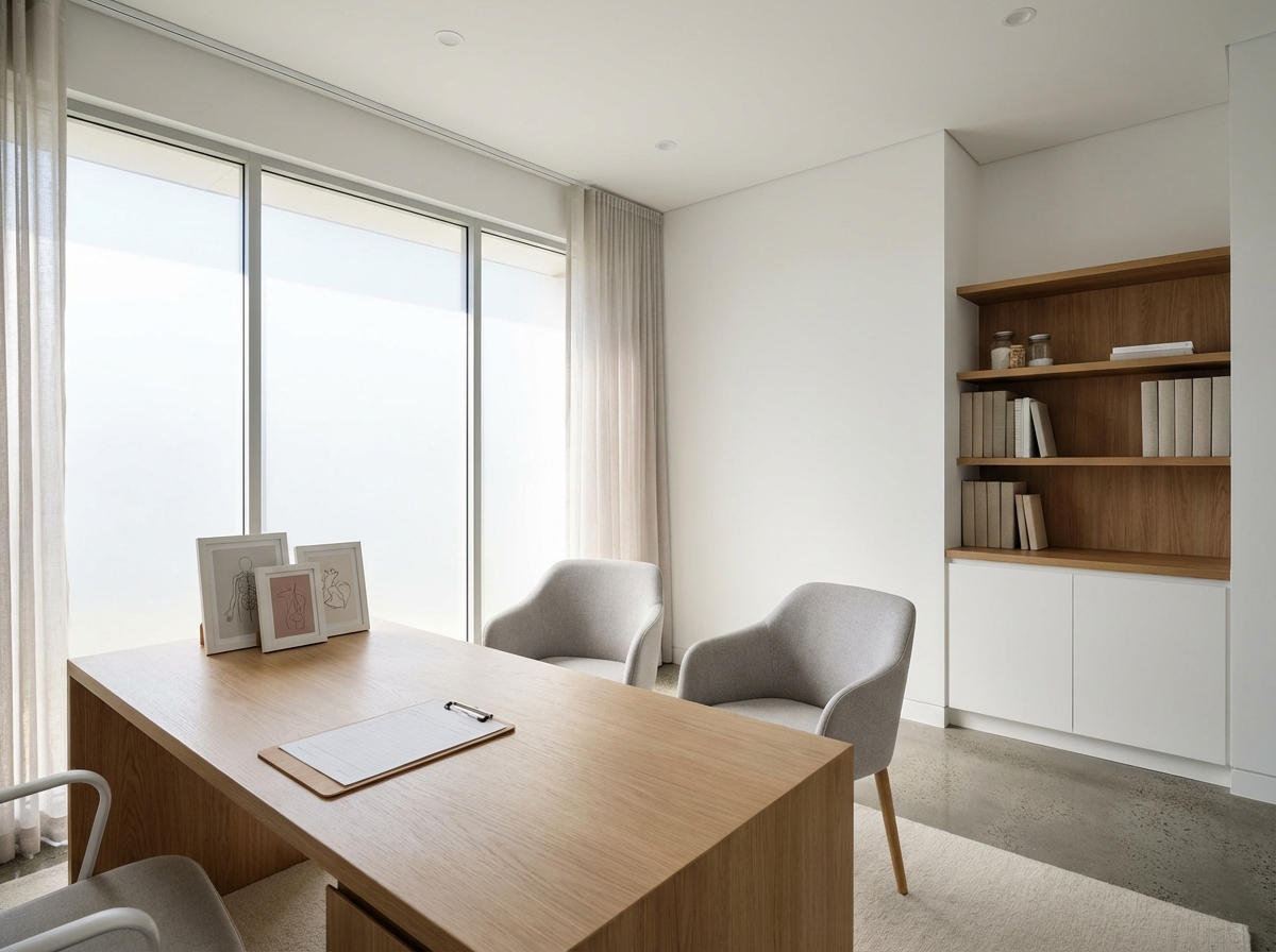 Professional medical consultation room representing quality penile fillers before and after evaluation