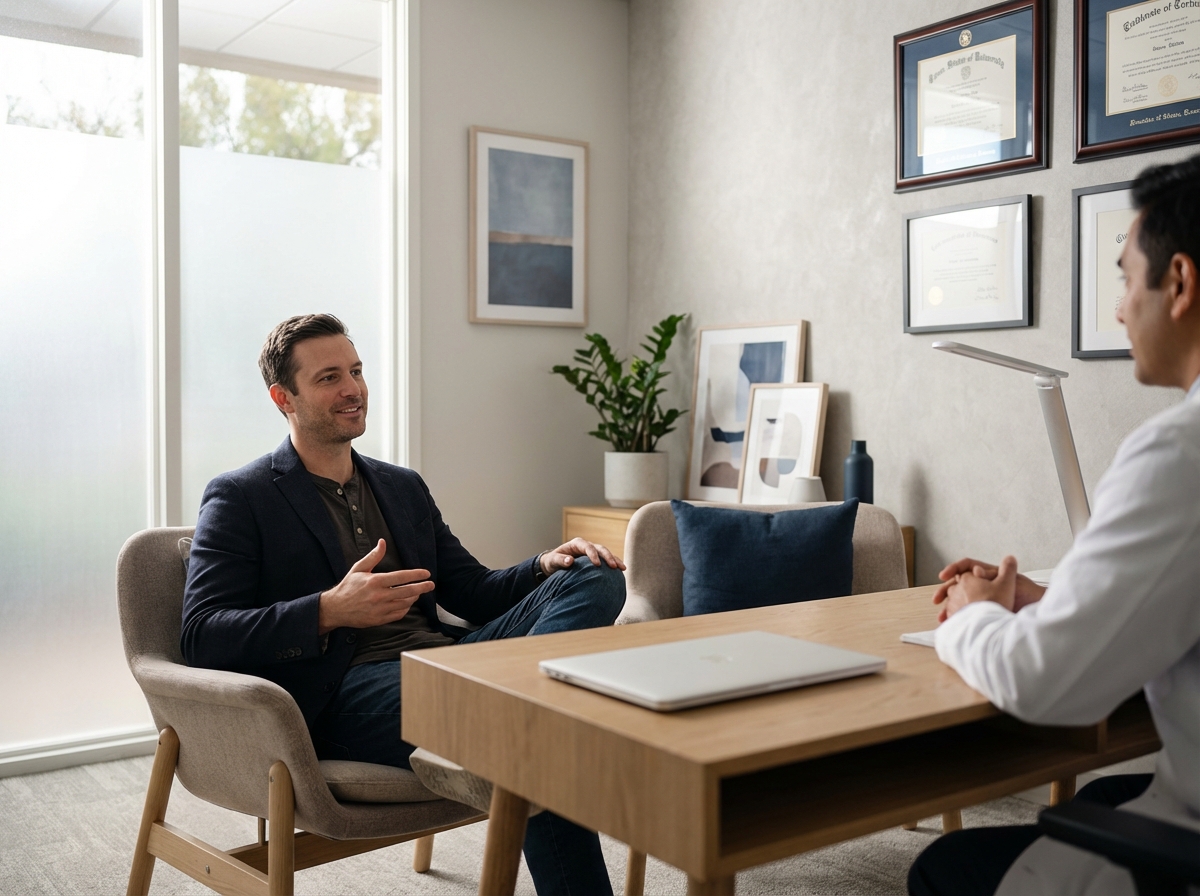 Professional medical consultation room representing dr roy stoller penis enlargement practice expertise