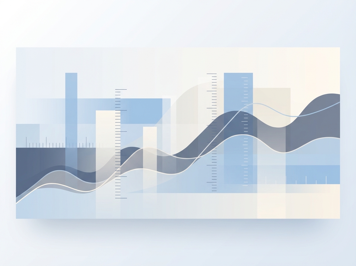 Abstract data visualization representing research studies on average size of Korean male organ across clinical literature