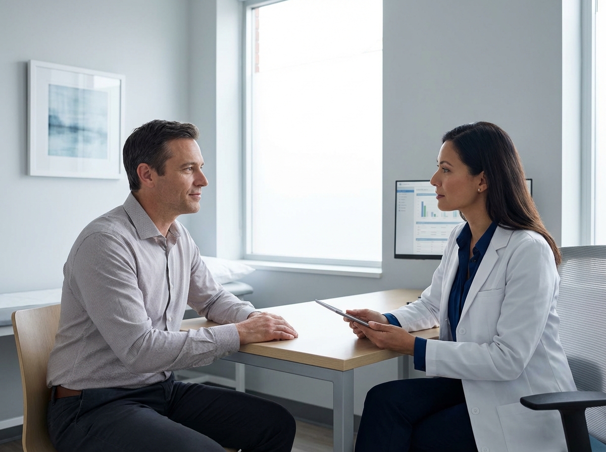 Professional medical consultation about how to measure your pennis accurately in modern clinical setting