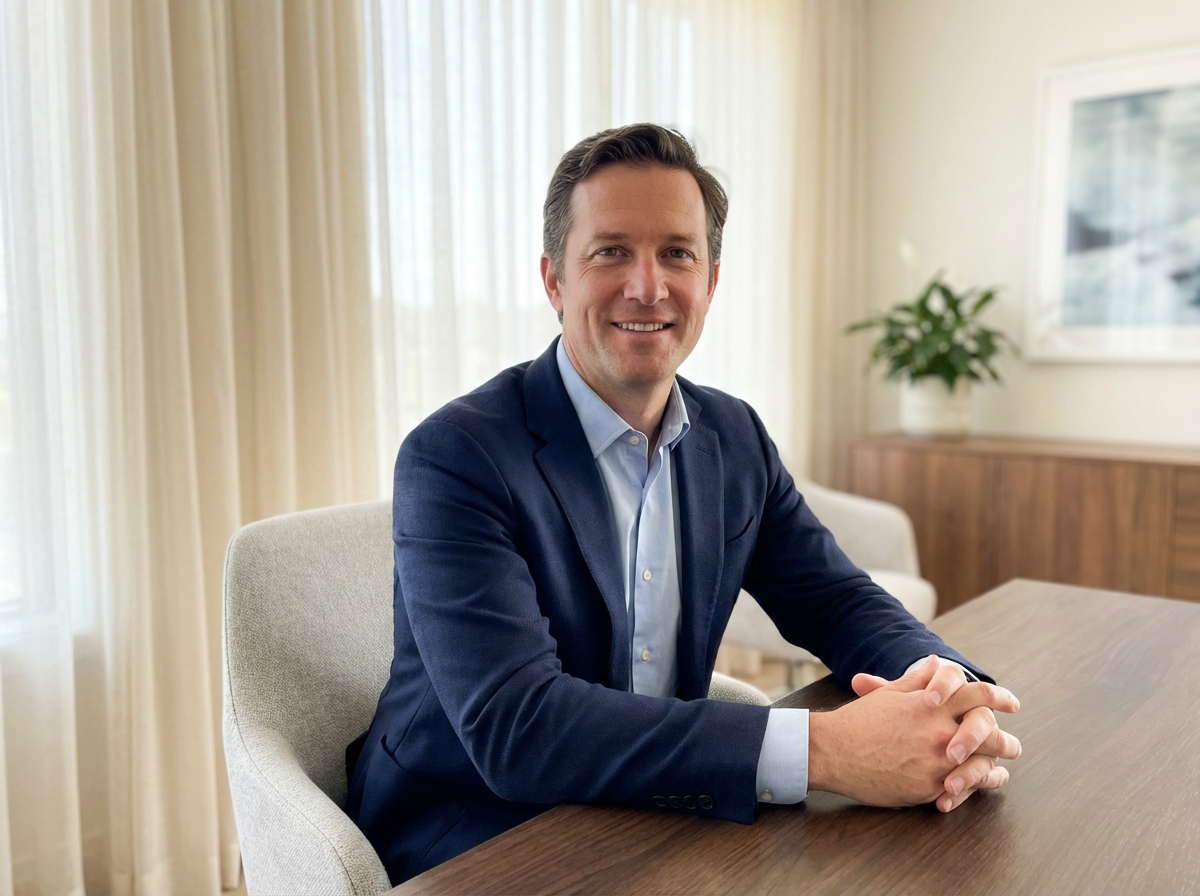 Confident man in professional medical consultation setting representing girth enhancement before and after journey