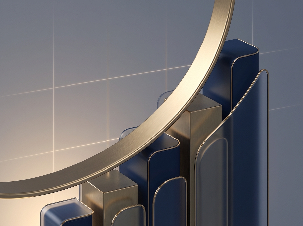 Abstract gold ascending arc chart symbolizing permanent girth size increase results and long-term retention data
