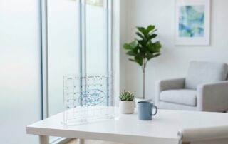 Modern medical office with calendar showing penis enlargement recovery time planning consultation