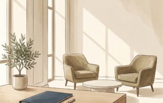 Modern medical consultation room representing thoughtful penis filler procedure patient selection criteria