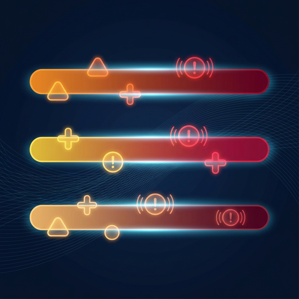 Tiered risk timeline illustration representing penis filler procedure complications across three time windows