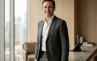 Confident man in modern medical consultation office representing male enhancement without lengthening surgery