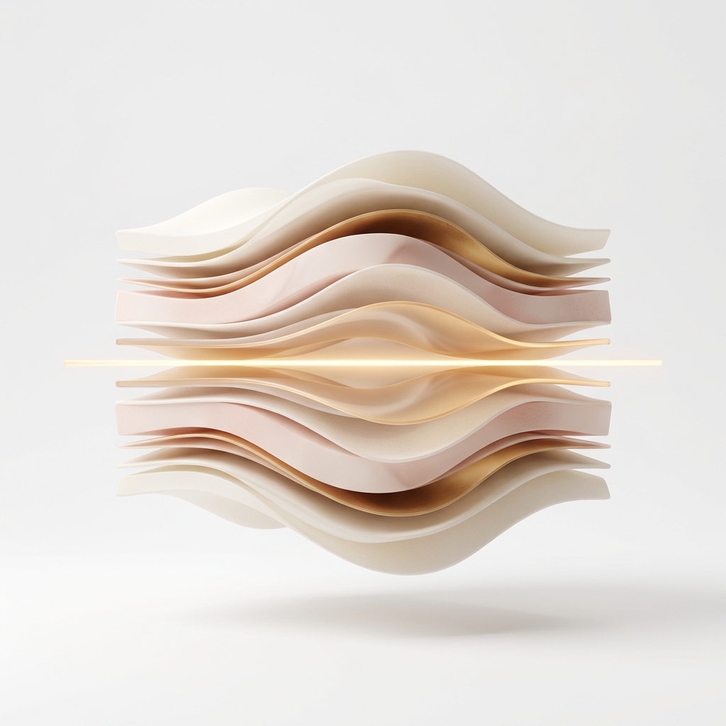 Abstract illustration of anatomical tissue layers highlighting precise penile dermal filler placement technique depth