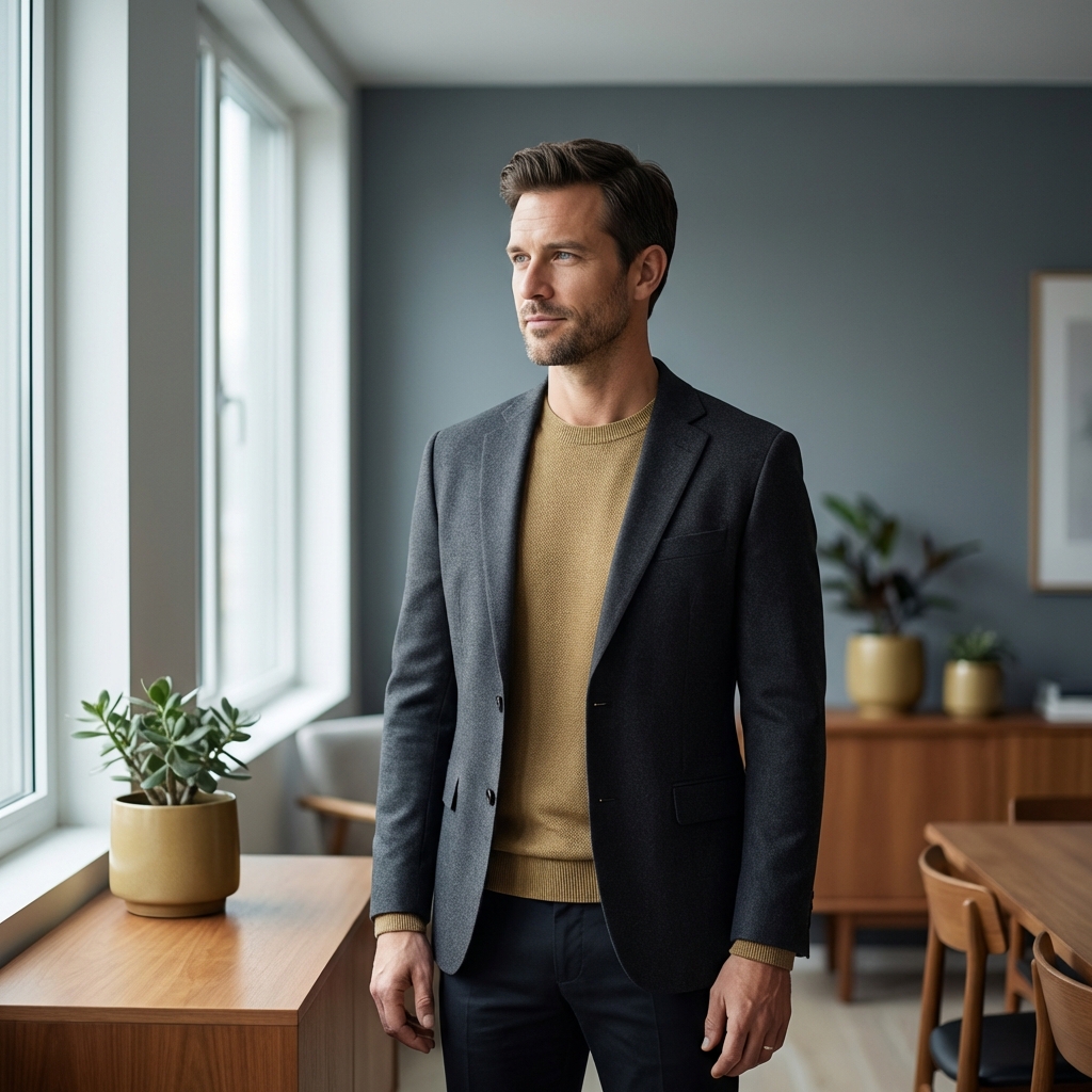 Confident man in modern medical consultation setting reflecting realistic penis enlargement expectations and informed decision-making.