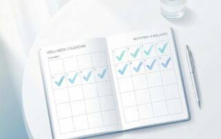 Ten-day recovery calendar representing male genital enhancement recovery instructions and planning timeline.