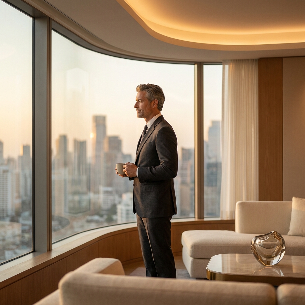 Confident man representing the restored vitality and self-assurance achieved through non surgical penile rejuvenation.