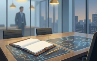 Modern medical consultation office representing the decision framework for penis filler vs surgical phalloplasty options.