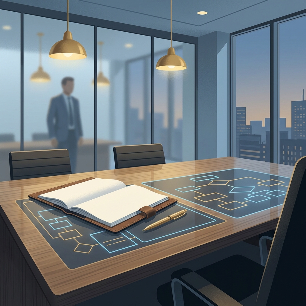 Modern medical consultation office representing the decision framework for penis filler vs surgical phalloplasty options.