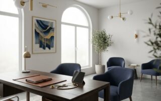 Modern medical consultation office representing male genital enhancement provider credentials and professional standards