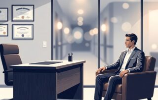 Modern private medical consultation room conveying penile filler procedure medical oversight and professional patient care