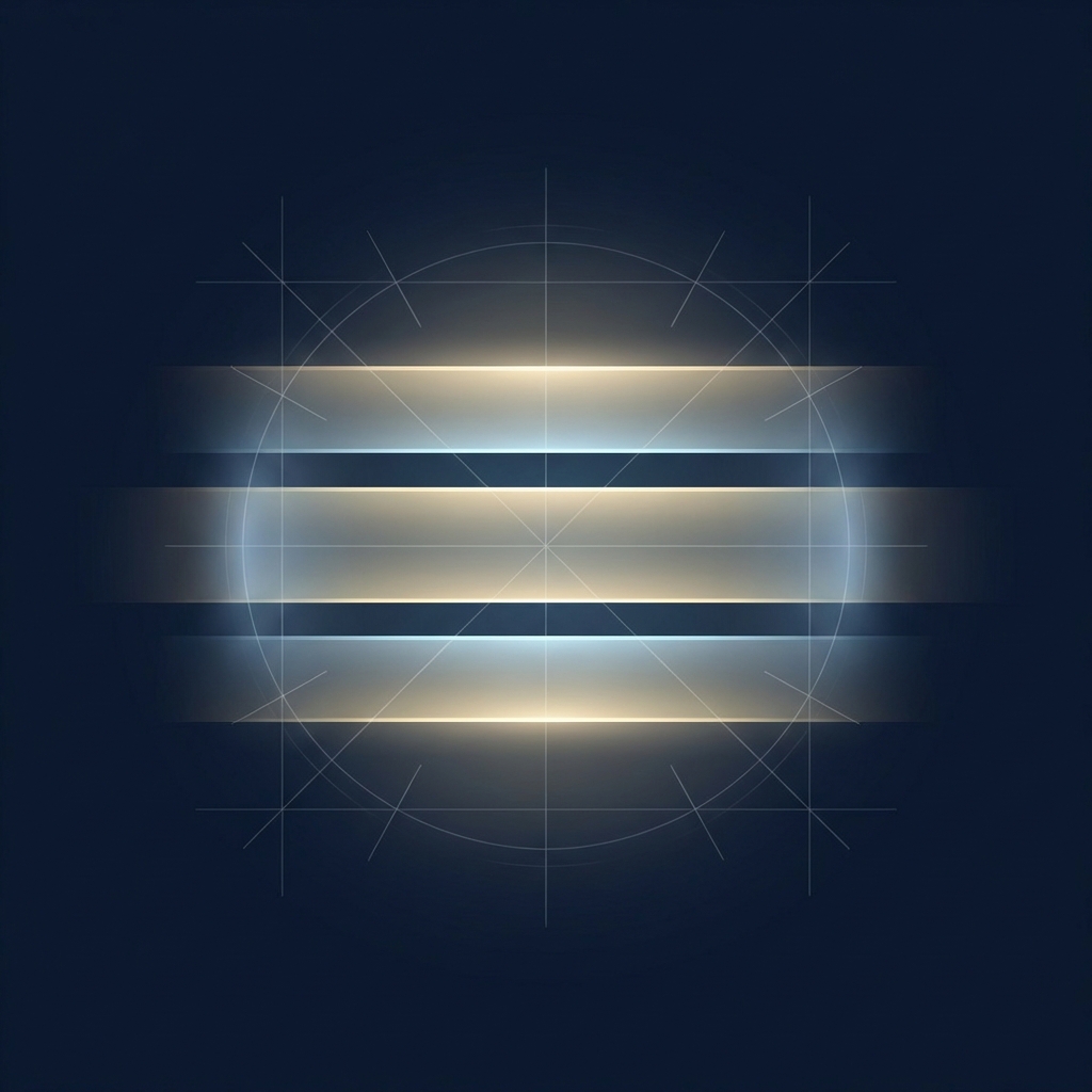 Abstract symmetrical three-zone clinical diagram representing penile girth enhancement symmetry assessment precision