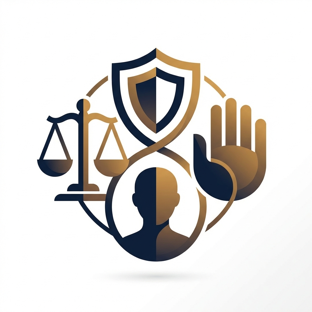 Illustration of four ethical principles symbols representing male genital enhancement medical ethics framework