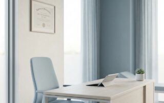 Modern medical consultation room representing penile enhancement no general anesthesia risk and patient safety