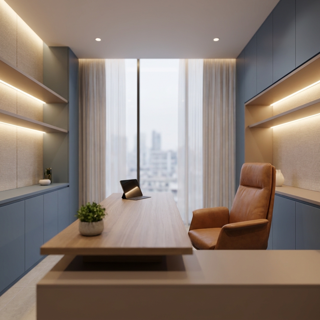Modern private medical consultation office representing a structured penile enhancement comprehensive consultation framework