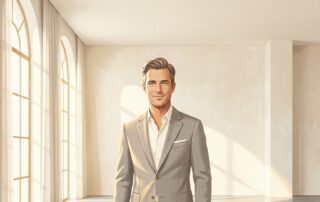 Confident man standing tall, representing research-backed perspective on ideal size and male self-confidence