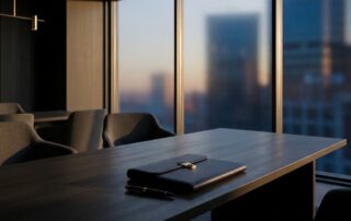 Elegant private office setting symbolizing male genital enhancement discretion priority and confidential patient care