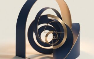 Abstract golden ratio spiral composition illustrating natural proportion and aesthetic harmony for male genital aesthetic natural outcomes
