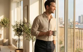Confident man embodying men's sexual wellness and personal vitality in 2026