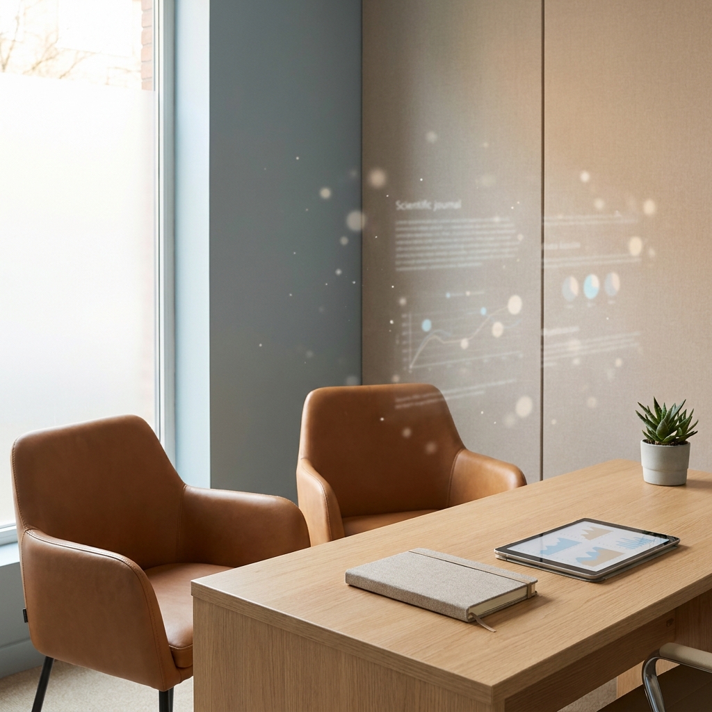Modern medical consultation room representing research into penile PRP injection treatment